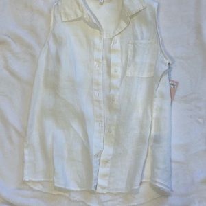 Sleeveless button down